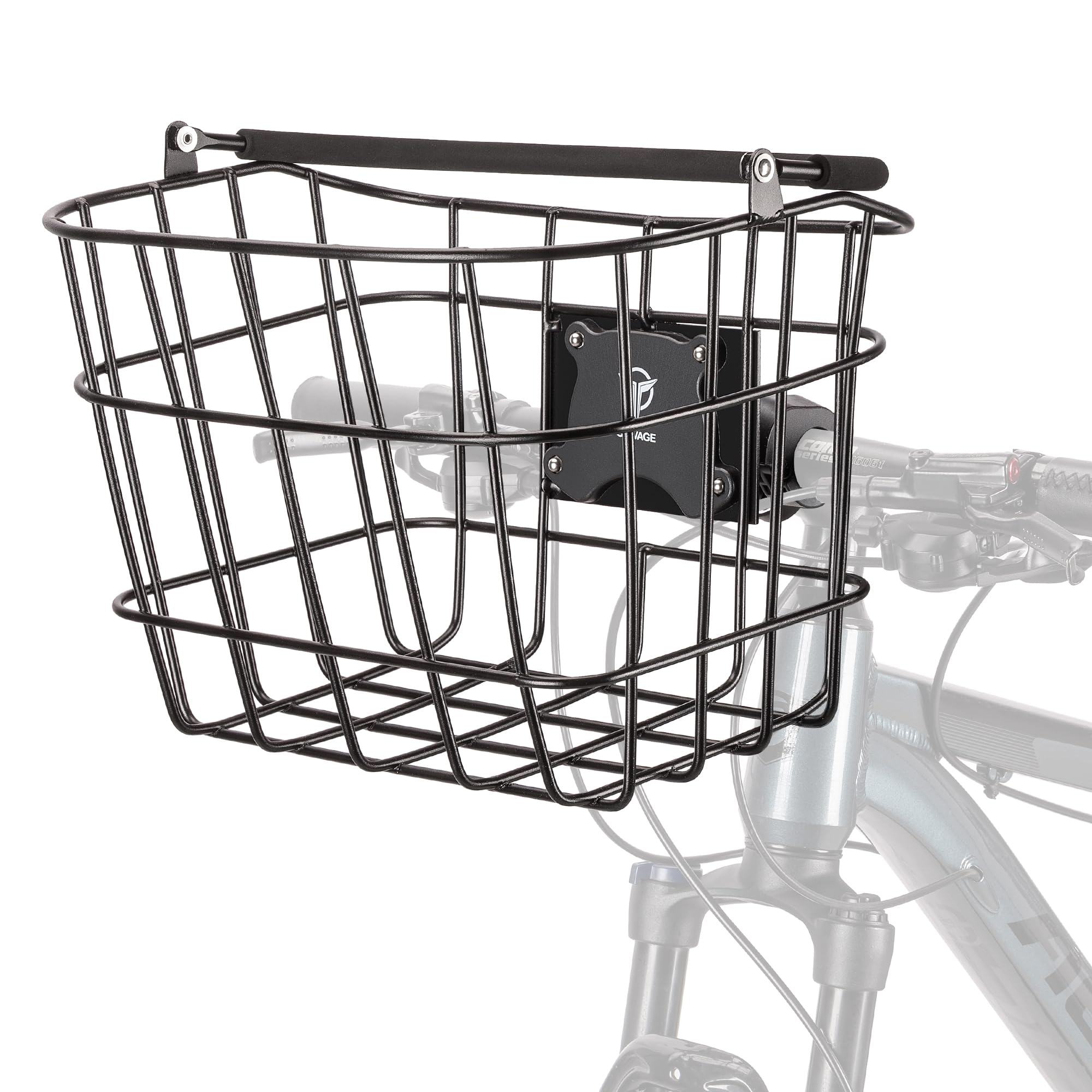 GEWAGE Panier de vélo avant, panier de guidon en métal avec fermeture