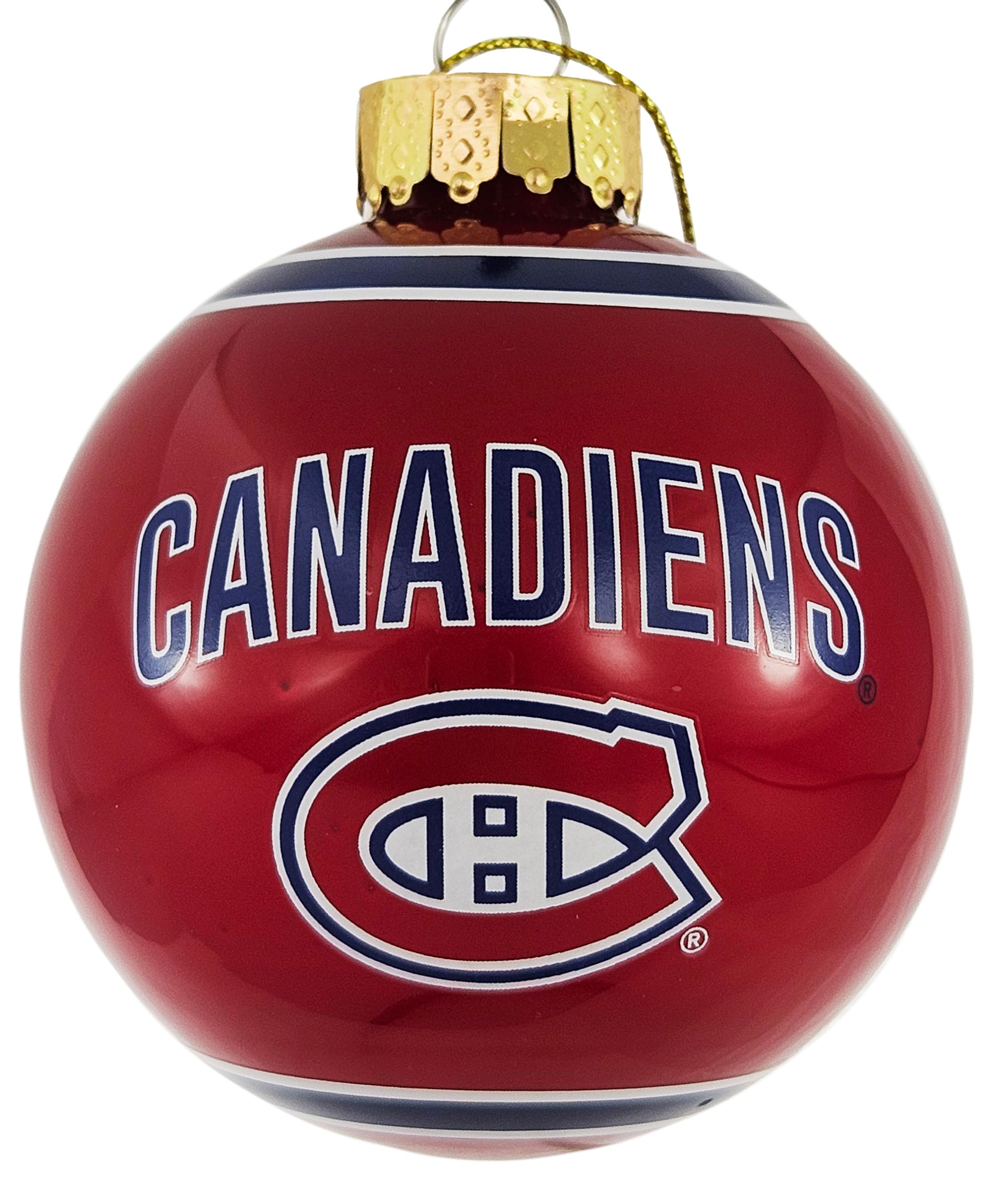 Montreal Canadiens – Collector's Edition Canadiens Glass Ball Ornament – Represent The Red, White and Blue and Show Your NHL Spirit with Licensed Canadiens Holiday Fan Decorations