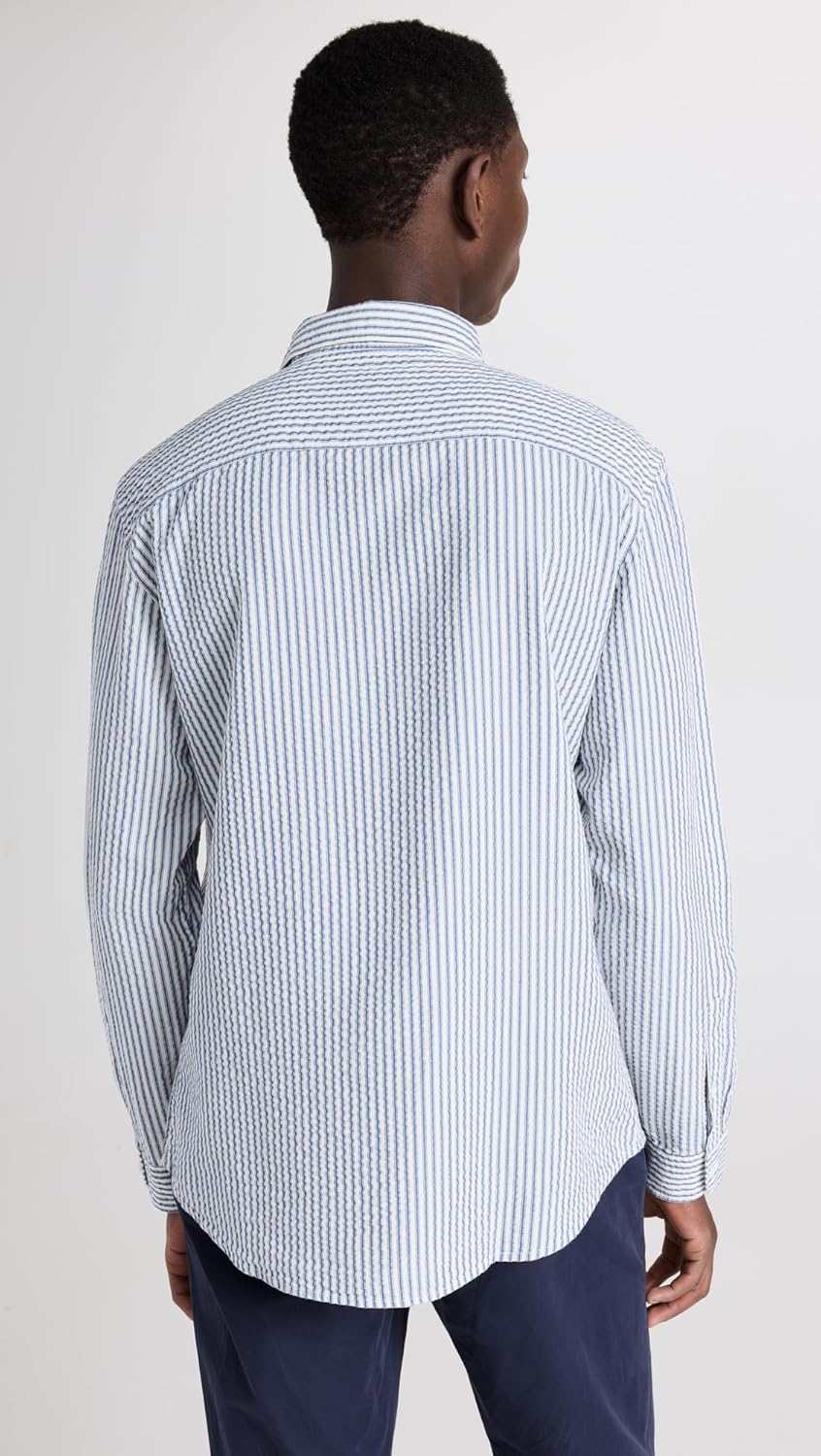 Club Monaco Men's Seersucker Stripe Shirt - Image 3