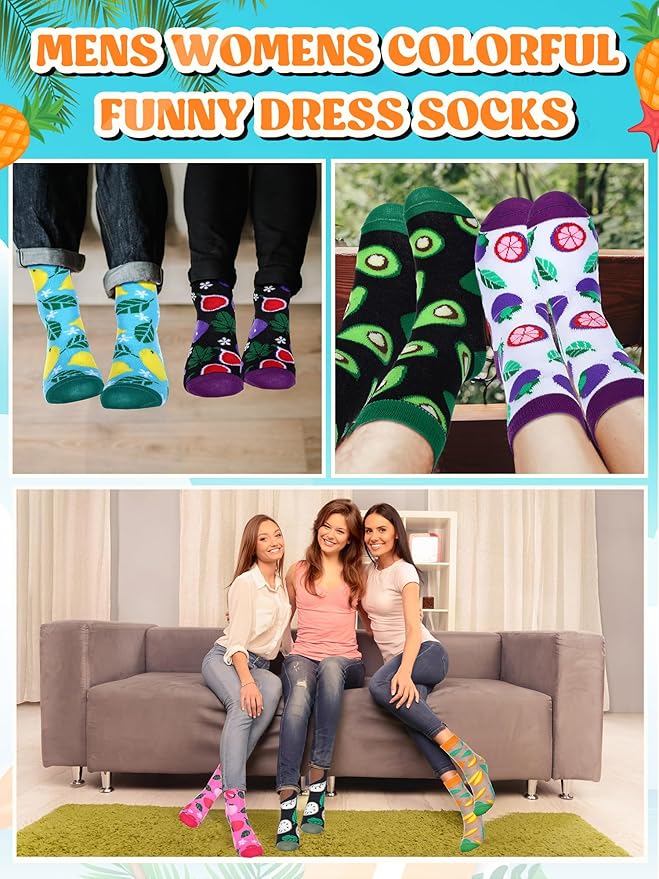 Shinymoon 24 pares calcetines divertidos lote novedad regalo miniatura 5