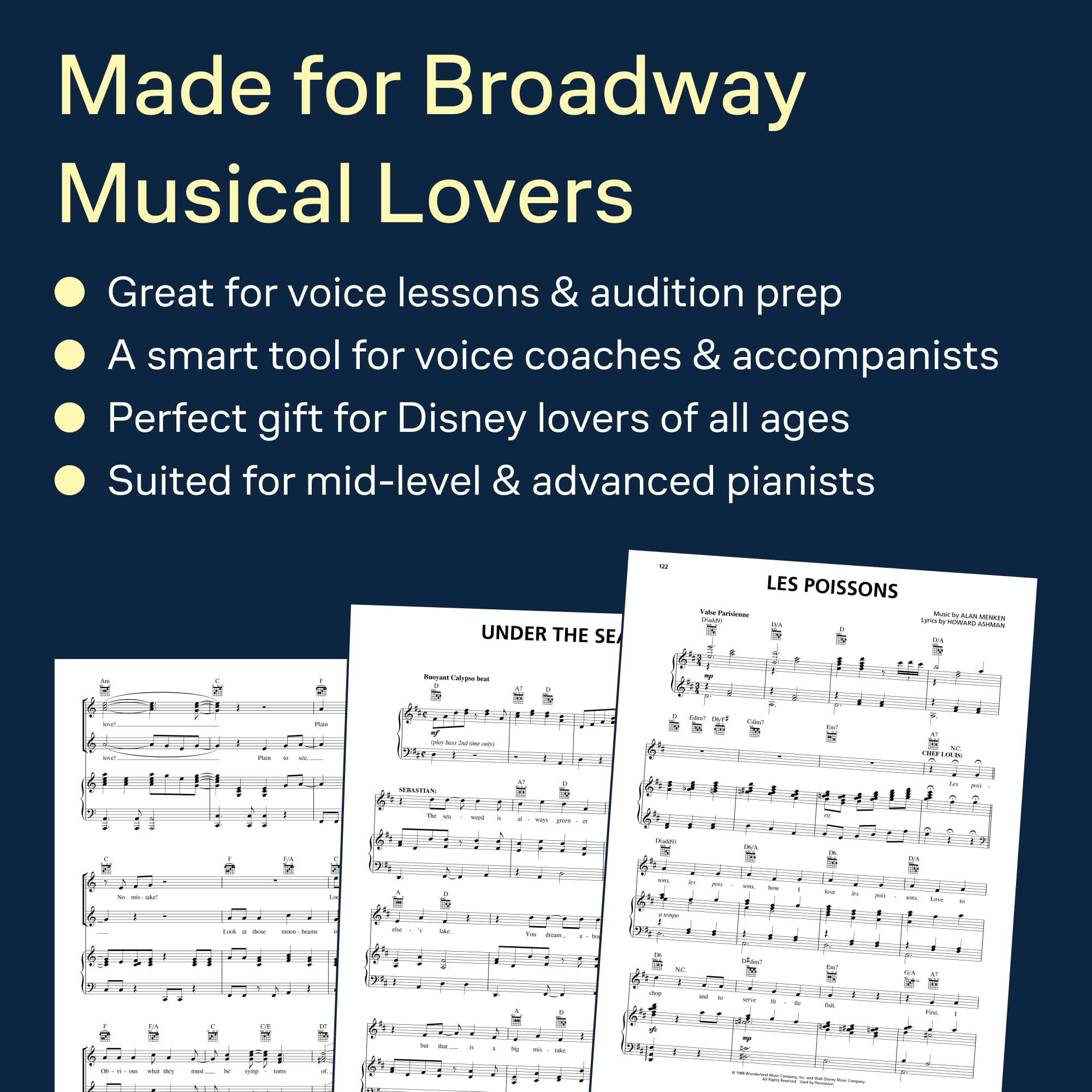 The little mermaid - broadway's sparkling new musical - piano, voix, guitare