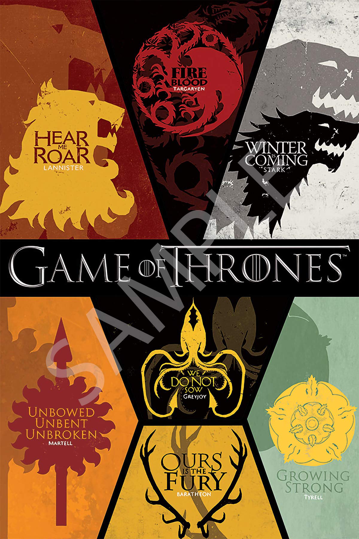 Amazon.com: Best Print Store - Game of Thrones Inspired, Sigils Poster  (11x17 inches): Posters & Prints