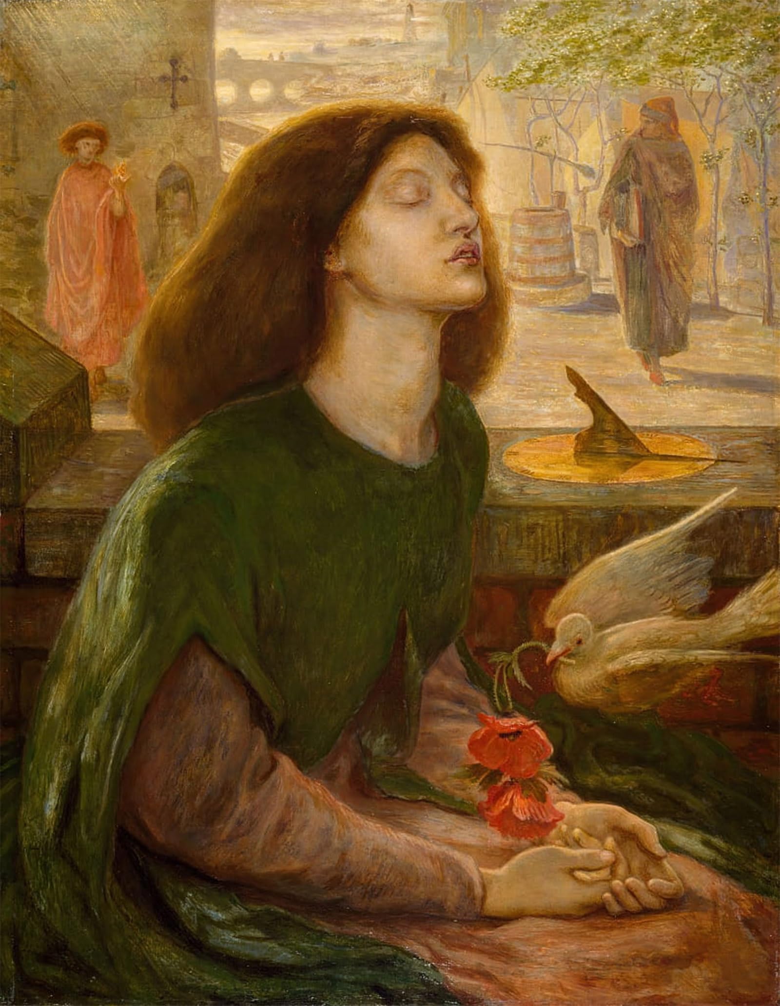 Posteriik No Frame Famous Print Pop Art Wall Art Graffiti Beata Beatrix By Dante Gabriel Rossetti Art Prints For Home Decor 60X90cm