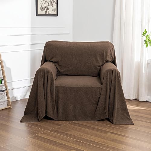 Miniatura 24 de MEETSKY Funda para silla reclinable a prueba de arañazos, para gatos, fundas de sofá de gran tamaño, lavable para sofá individual, funda suave y