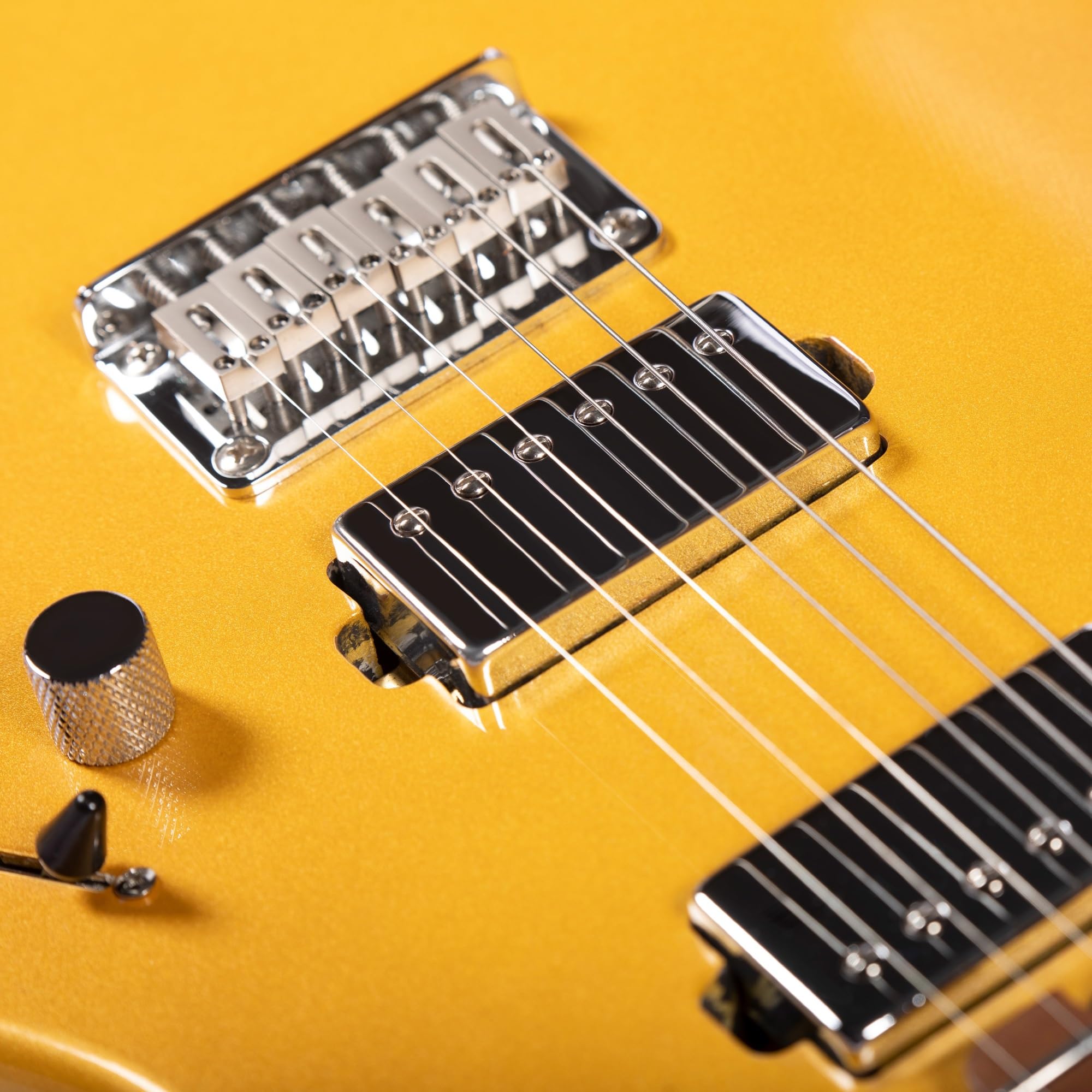 Chitarra Elettrica Per Pratica Set Chitarra Elettrica Jazz A 6 Corde E 22 Tasti(Gold)