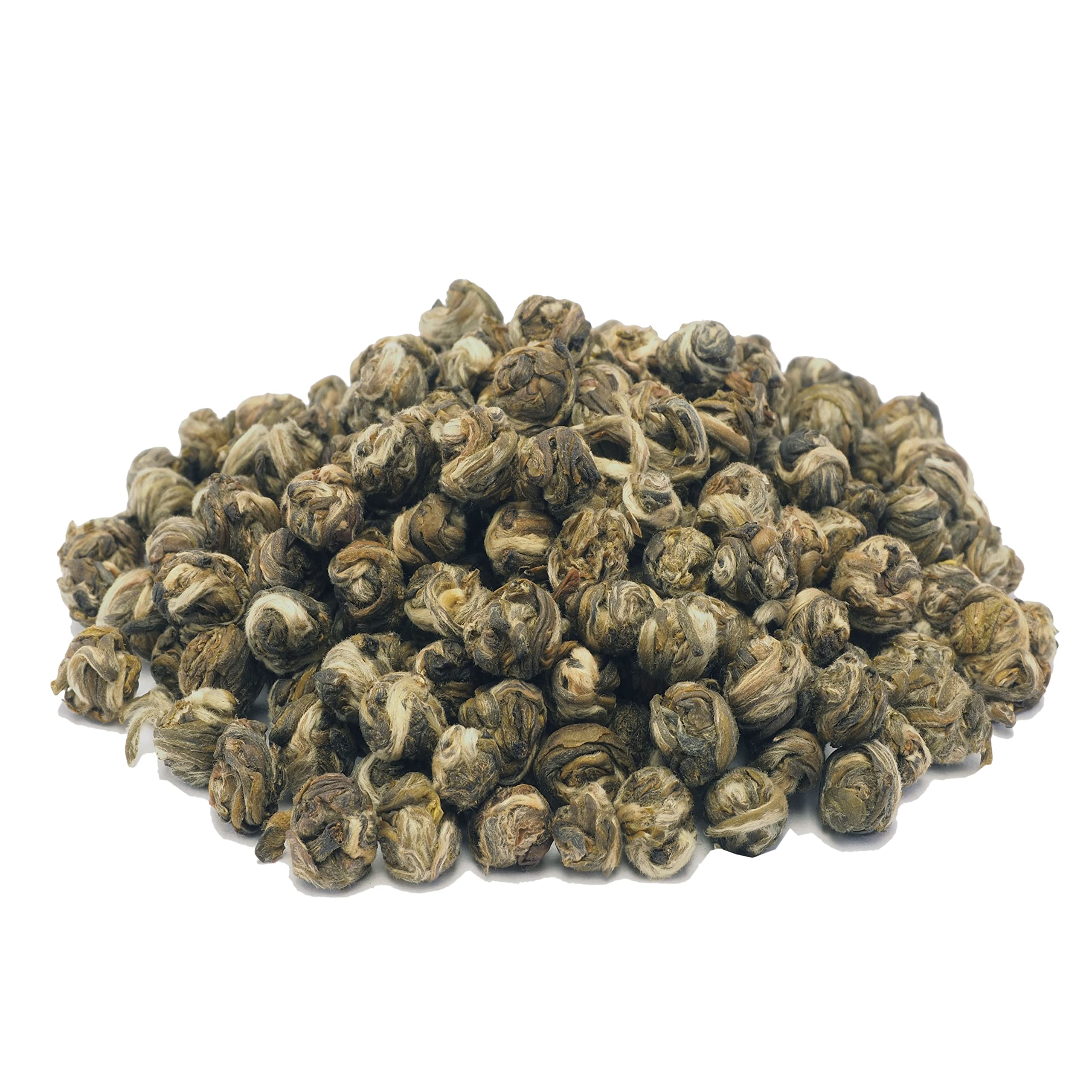 Grüntee BIO Jasmin Moli Quiangang Jiukeng Silvery Dragon Pearl Mountain Top Jasmintee (Rarität) aus China, mild, lieblich, jasminig, frisch abgefüllt