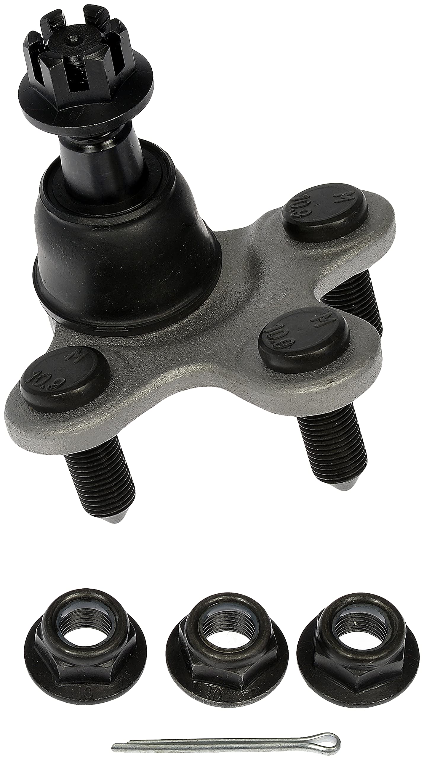 Ball Joint - Suspension Ball Joint - This extended life ball joint is built for smooth performance and superior durability. Featuring a hardened stud, highly polished ball, a maintenance-free polymer bearing, I.C.E. synthetic grease and premium corrosion resistance. - Dorman BJ58025XL Front Lower Suspension Ball Joint Compatible with Select Honda Models - Suspension Ball Joint