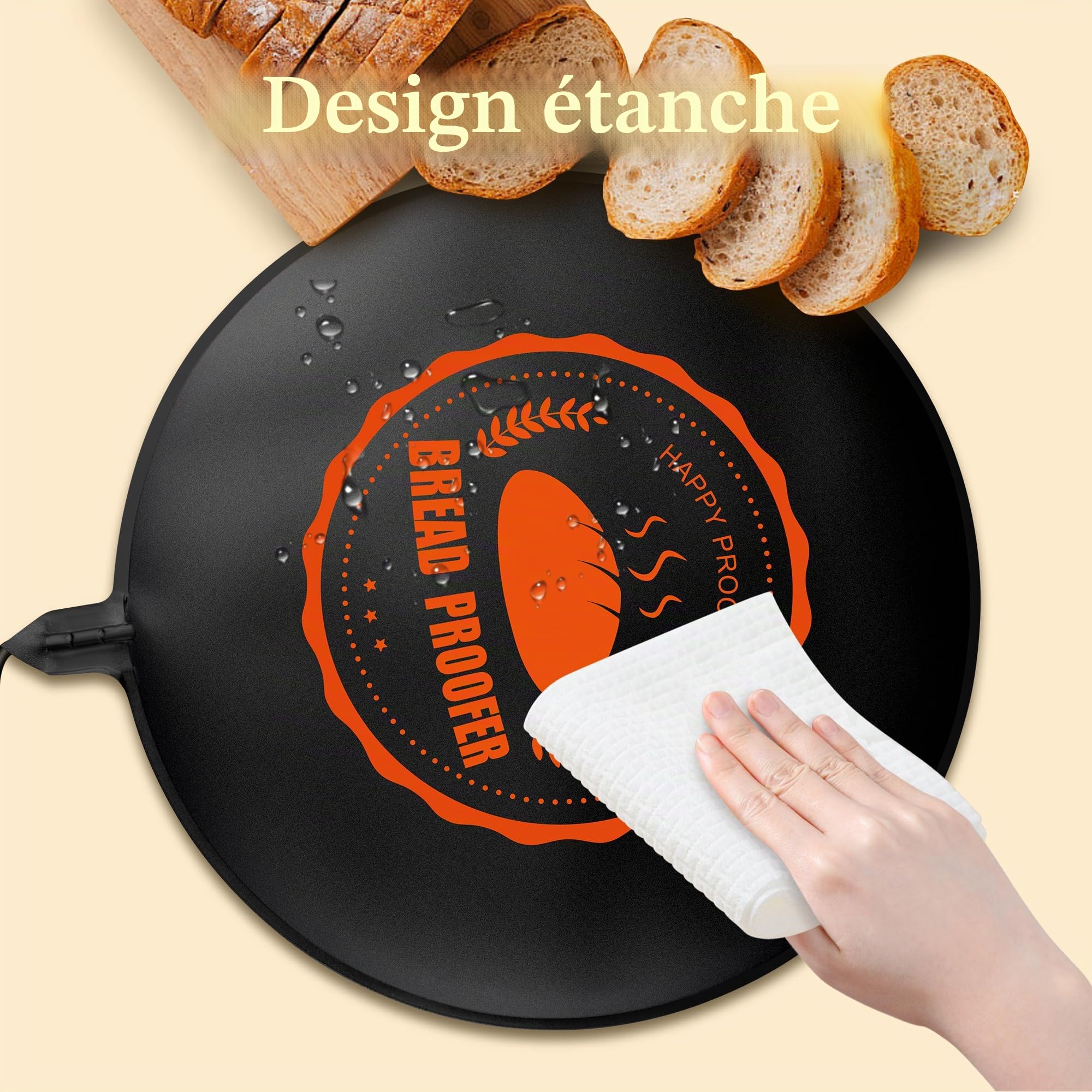 Heat Mat with Lid for Bread and Dough Dough Adjustable Temperature with Thermostat Sourdough for Home