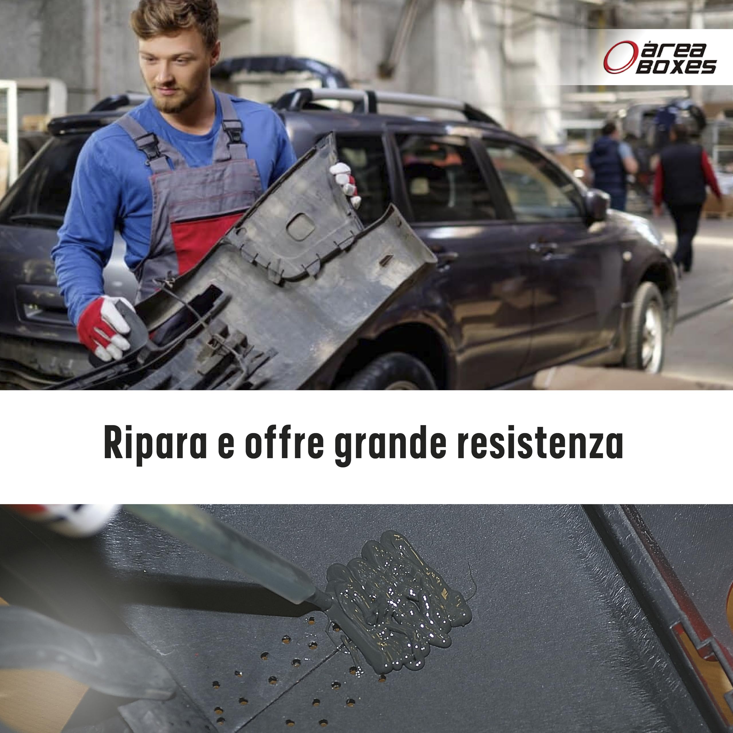 Colla epossidica 2 componenti P/pistola. Colla bicomponente per plastica [STRAFORTE]. Sigillo, Riempito E Incolla Tutte Le Plastiche, Dall'Uso Industriale A Domestico E Automotive (RAPIDO)