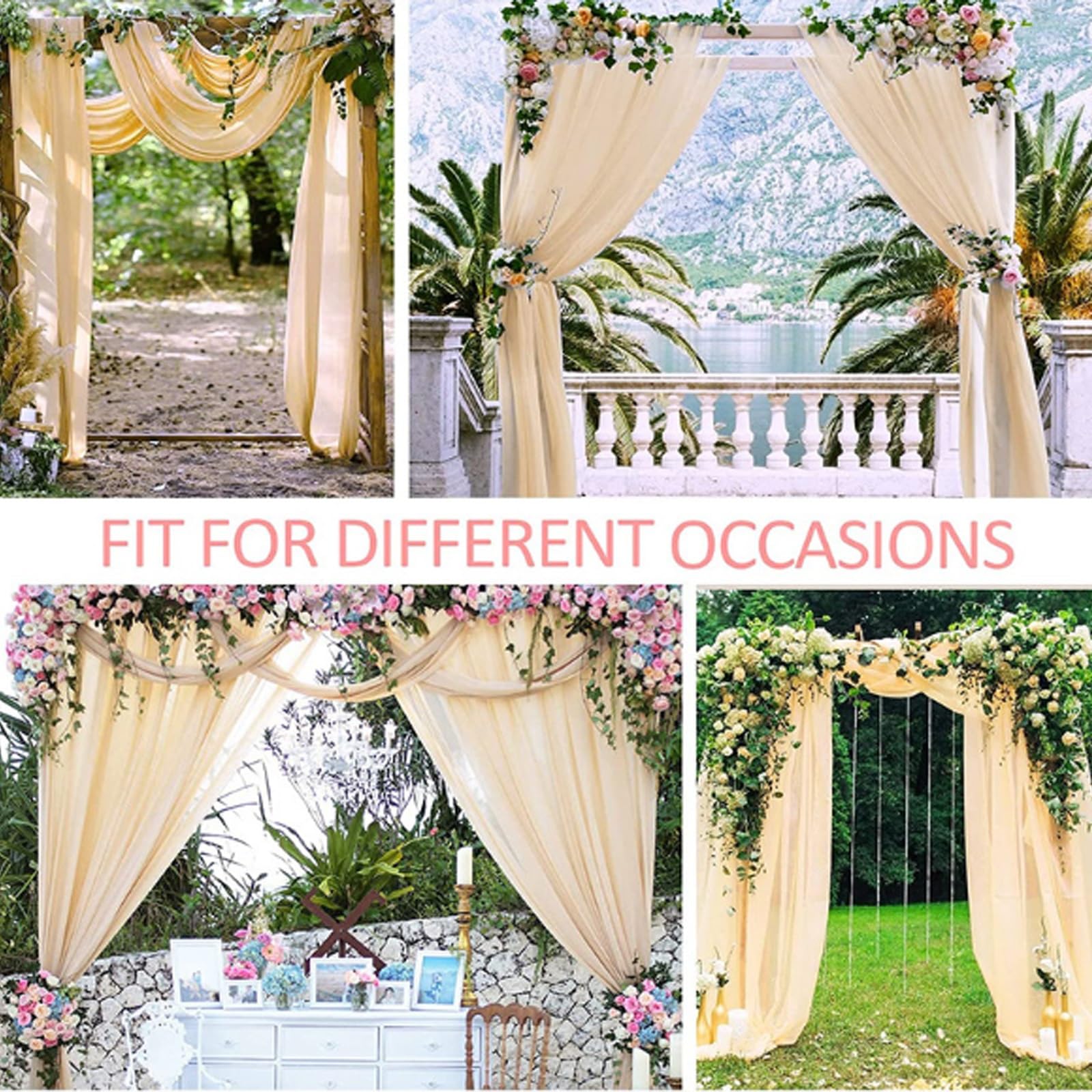 beaka Kit Arche Mariage Champêtre Cadre en Arc Carré Arche en Bois pour Décoration De Mariage Anniversaire Support Toile De Fond Photo Décoration pour Fête Et Cérémonie Noël