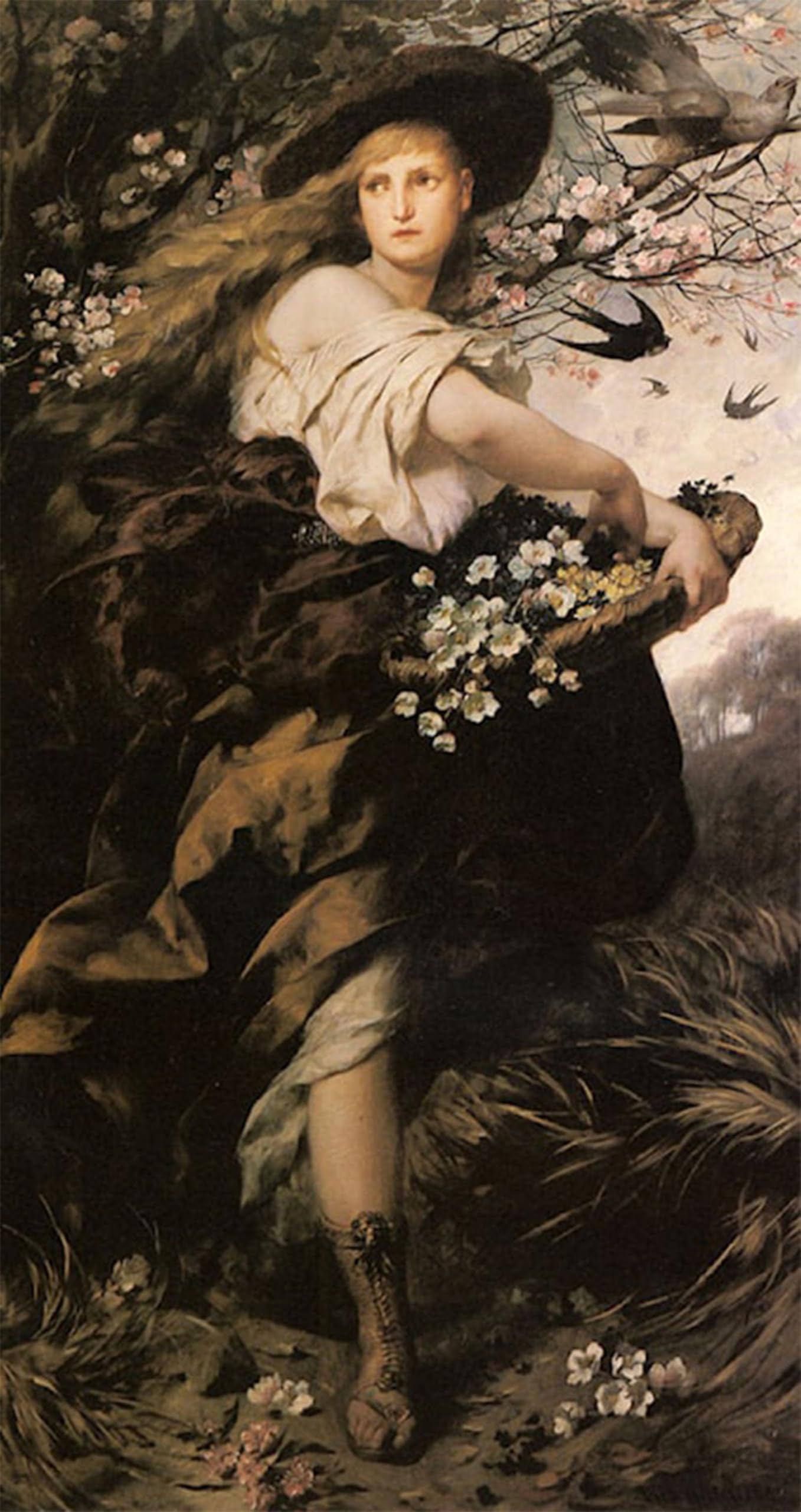 ARTXLXXBN Famous Print Painting Colorful Art Print Flora Ferdinand Keller Canvas Art Decorations for Home Decor 60x90cm