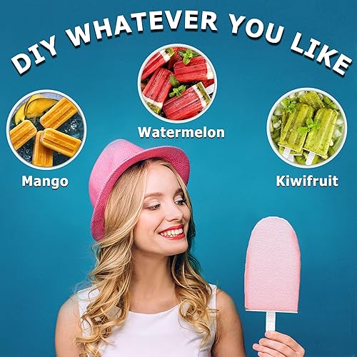 Miniatura 6 de Moldes de silicona para paletas de 12 cavidades, juego de moldes de paletas para hacer bricolaje para niños, adultos y adolescentes, moldes de