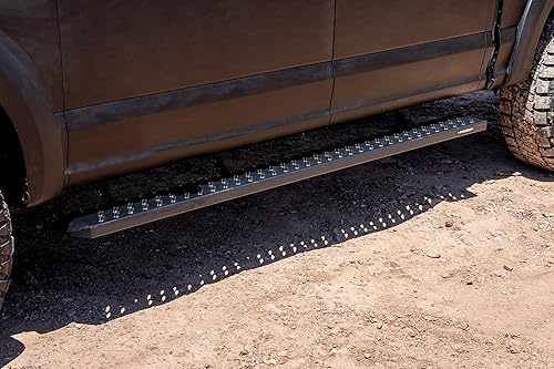 Miniatura 5 de Raptor Series Estribos escalones de 6.5 pulgadas de ancho con agarre de diente de sierra de aluminio negro compatible con SuperCrew 15-25 F-150