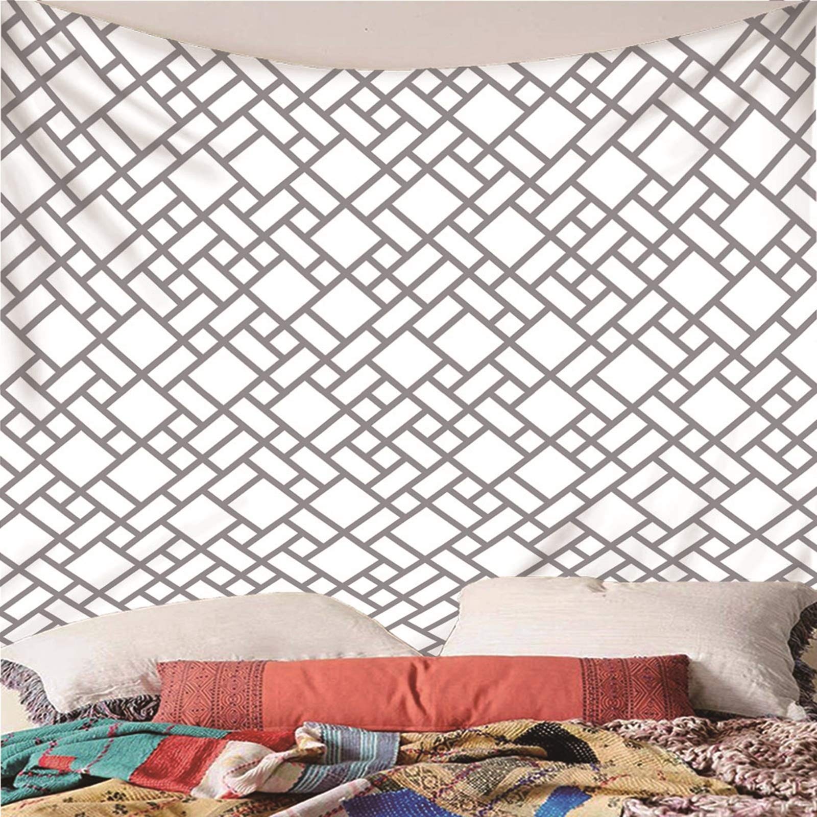 Aeici Tapiz Tela Pared, Tapiz Yoga Suelo Geométrico Tapiz Pared Wall Hanging, Bedsheet(300X260Cm)