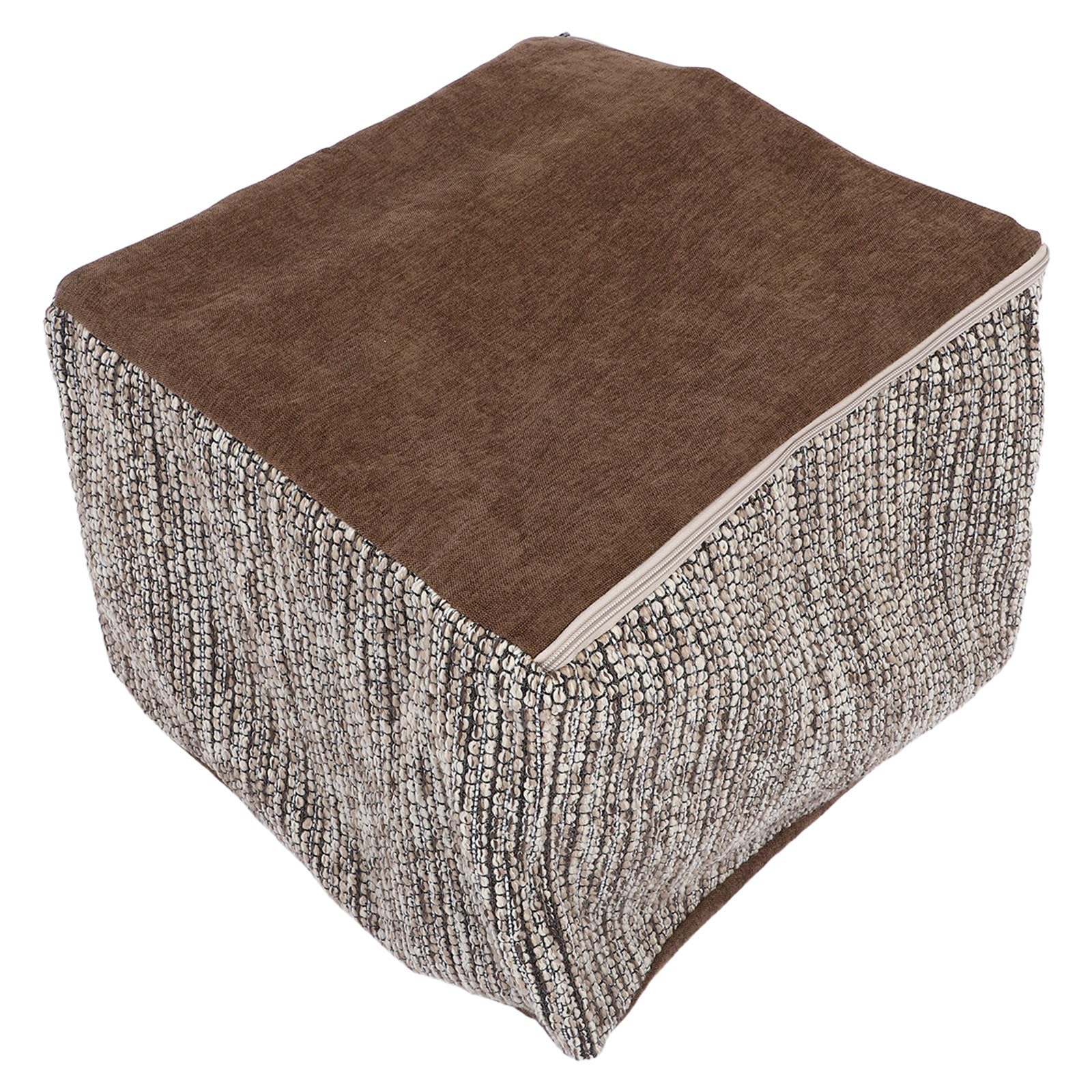 COHEALI Kissenbezug aus Baumwolle für Fußhocker 52x52x35cm Kratzfester Ottomanenbezug mit Staubschutz Elastische Schutzhülle für Heimdekoration und Büroeinsatz