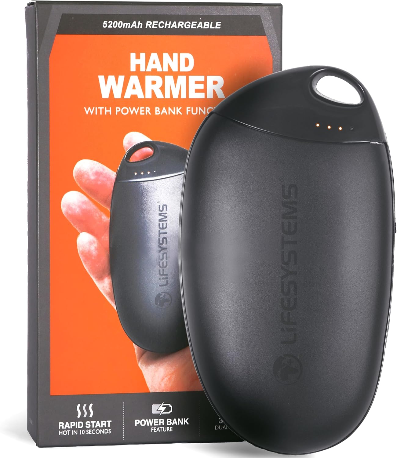 Lifesystems Rechargeable Hand Warmer With Power Bank Functionality and