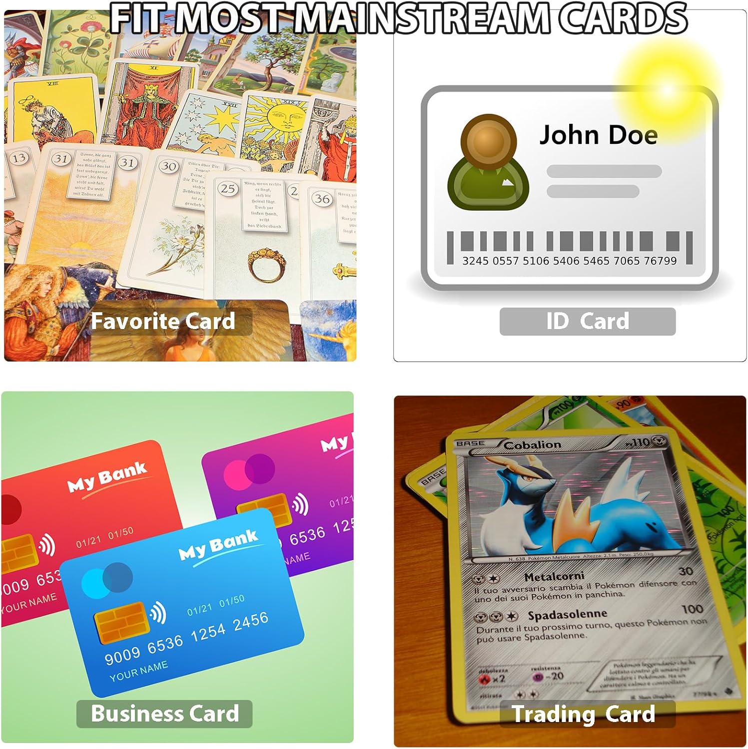 4 Pcs Mini Trading Card Case Clear Plastic Storage Box Game Card Deck Box Cards Holder Box Plastic Organizer Container for Bankcard Bussiness Cards