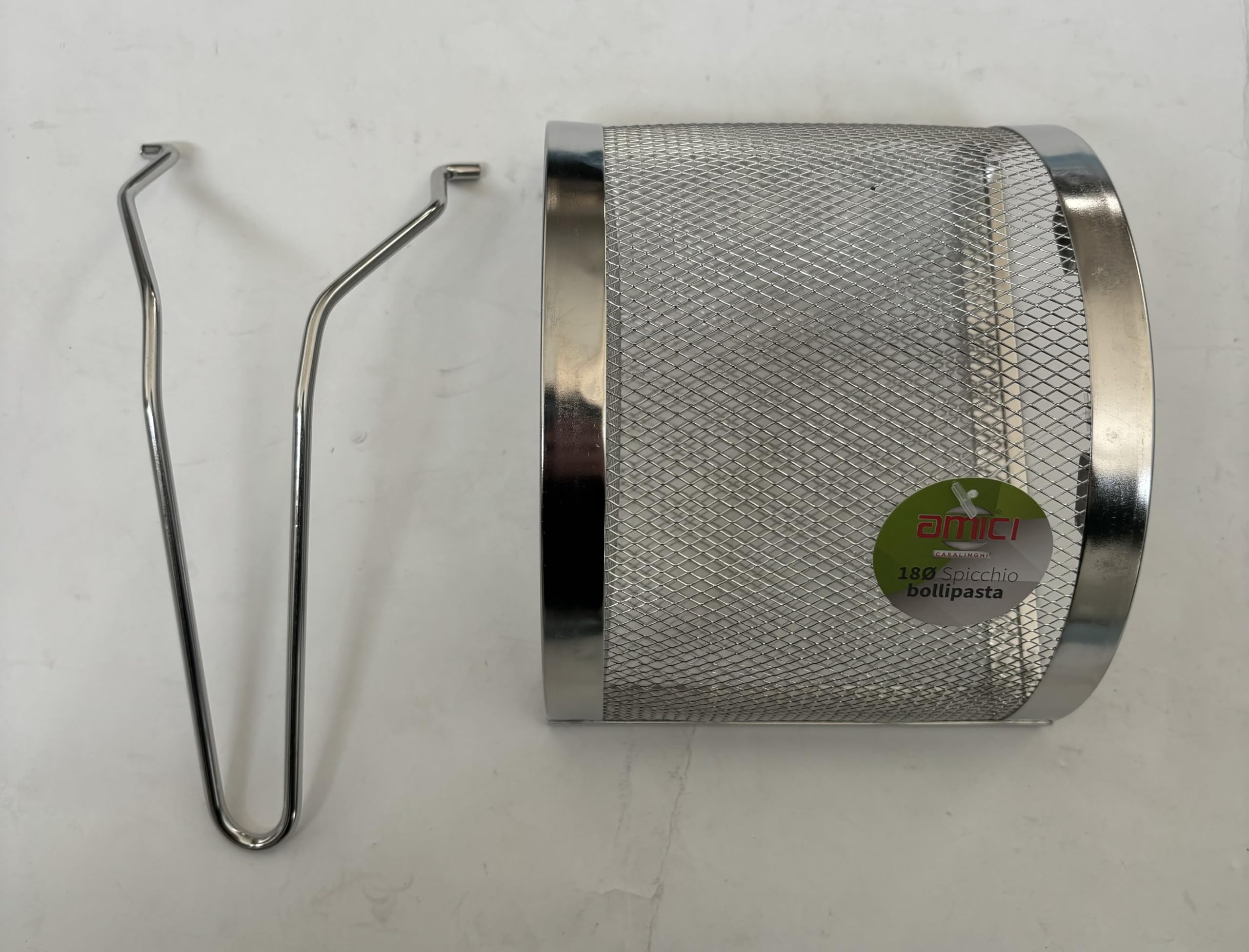 SET 2 PZ DIVISORI PER COTTURA in acciaio (UTILE PER CUOCERE DUE TIPI DI PASTA CONTEMPORANEAMENTE) manici estraibili a molla)