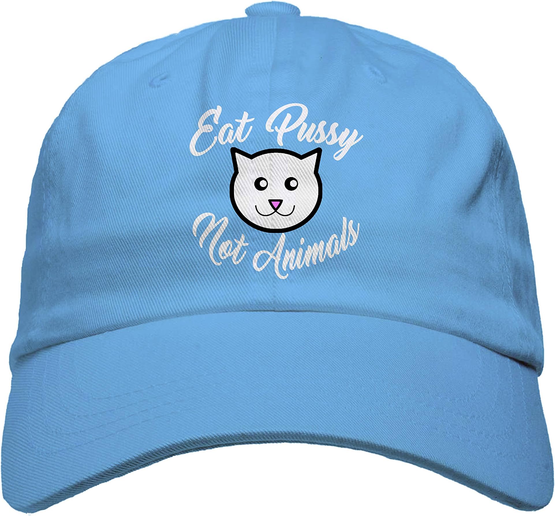 Eat Pussy Not Animals Embroidered Baseball Dad Hat Strapback