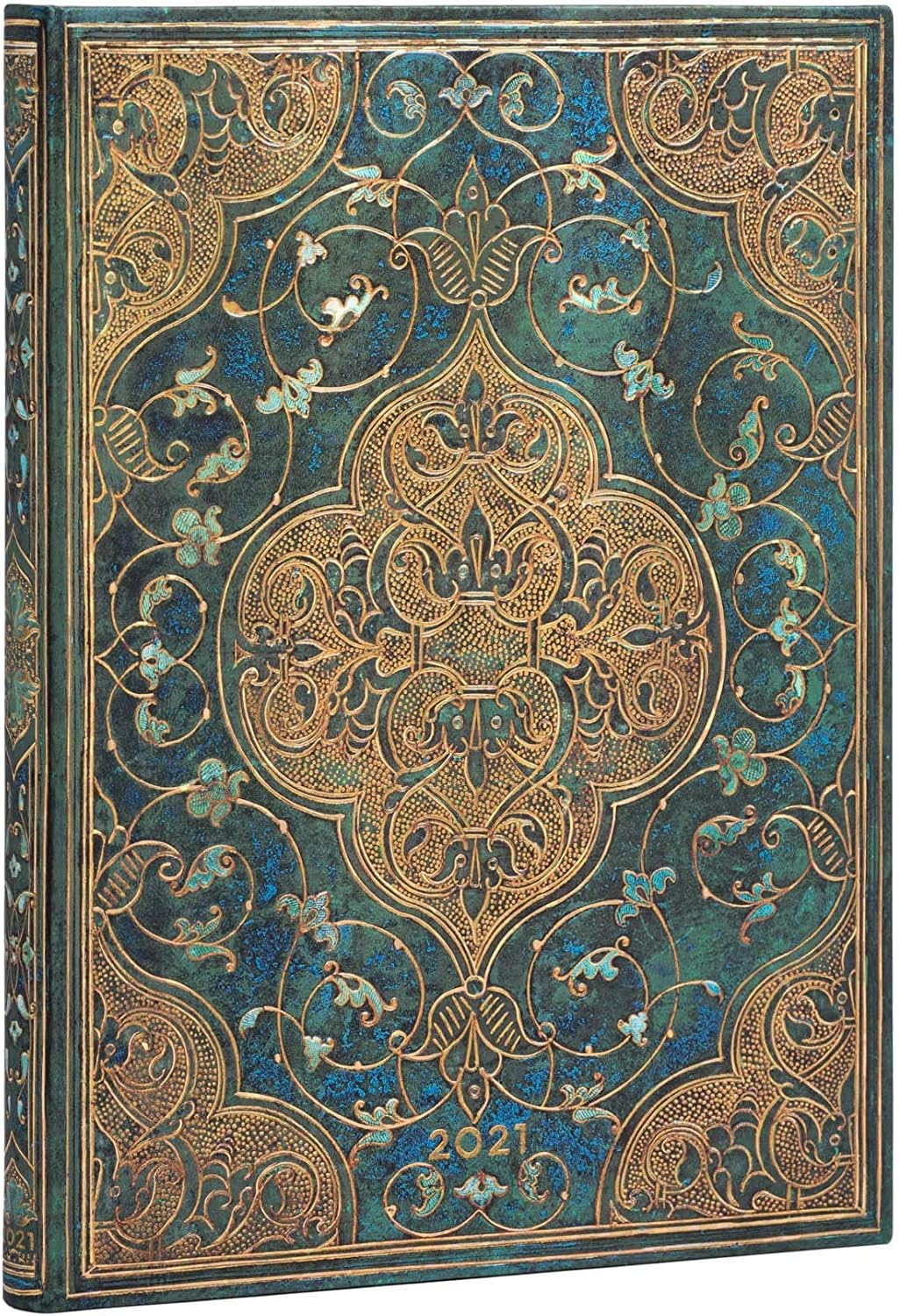 Paperblanks 2021 Diary Turquoise Chronicles Ultra Week to View + Bookmark
