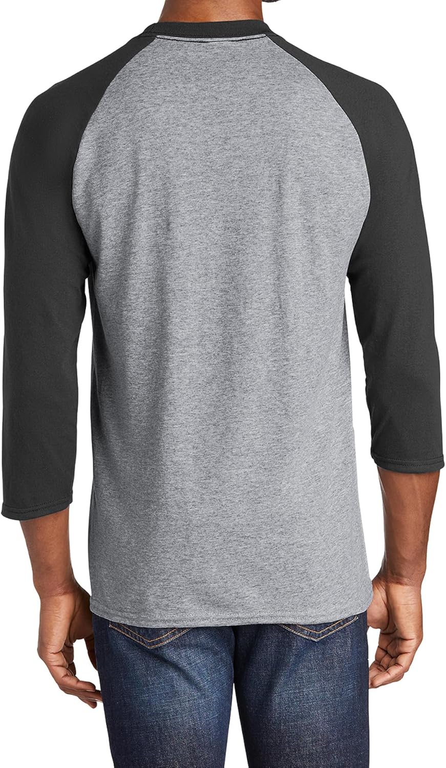Core Blend Heavy Cotton 3/4-Sleeve Raglan Tee - Casual Men's Jersey Baseball Shirt - Image 2