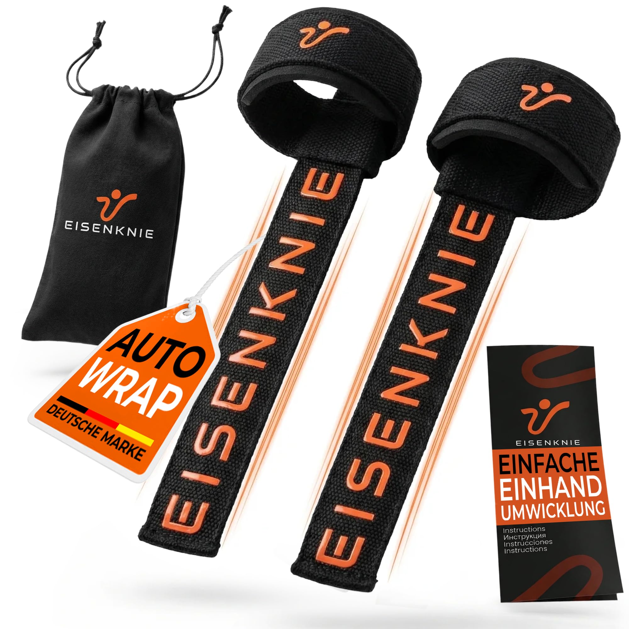 Sangles de traction avec enroulement automatique d'une main - Sangles de levage rembourrées pour la musculation, le bodybuilding, le fitness, les soulevés de terre - Pour homme et femme
