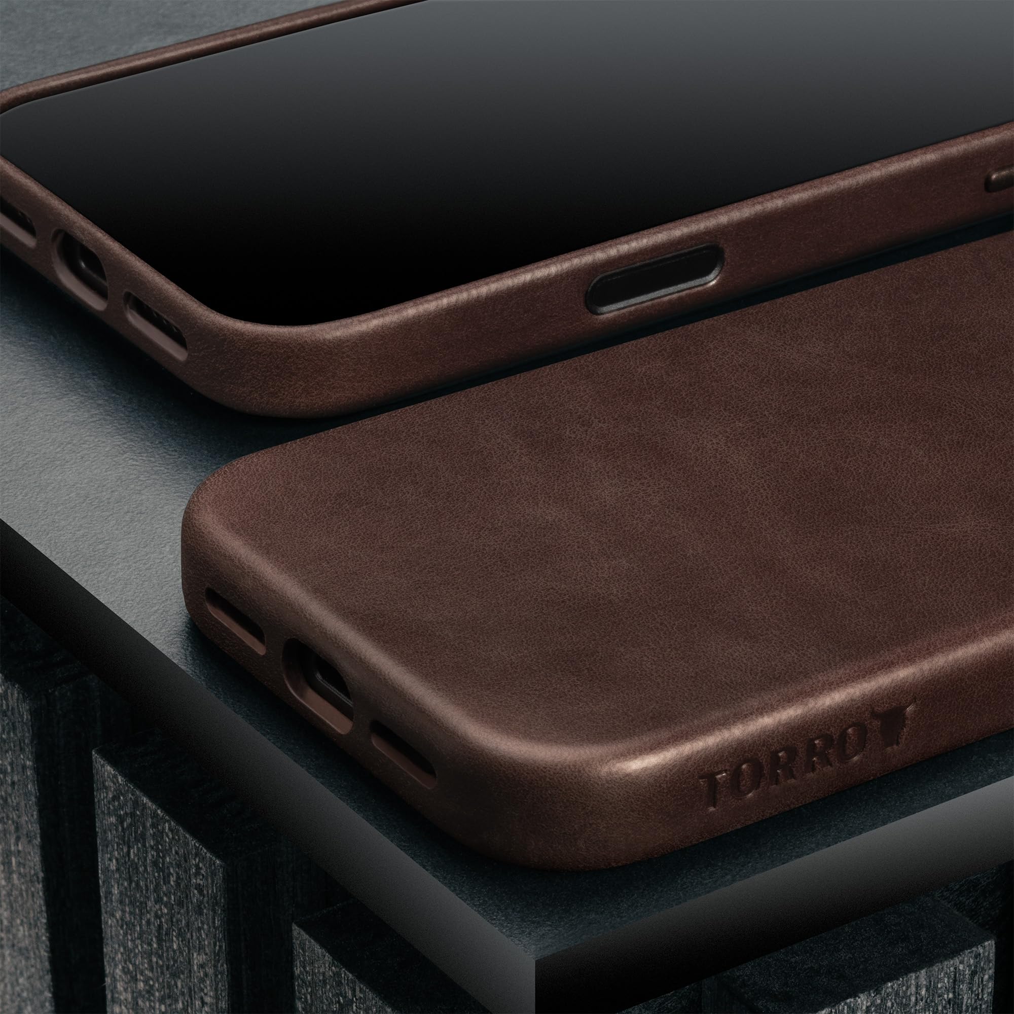 iphoneXR / iphone 17PRO Dark Brown 外装 TORRO Capa de couro premium compatível com iPhone 17 Pro Max 6,9