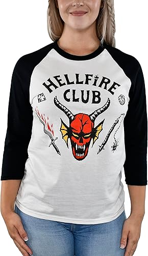Miniatura 3 de Stranger Things Camiseta de manga larga raglán para adulto Hellfire Club