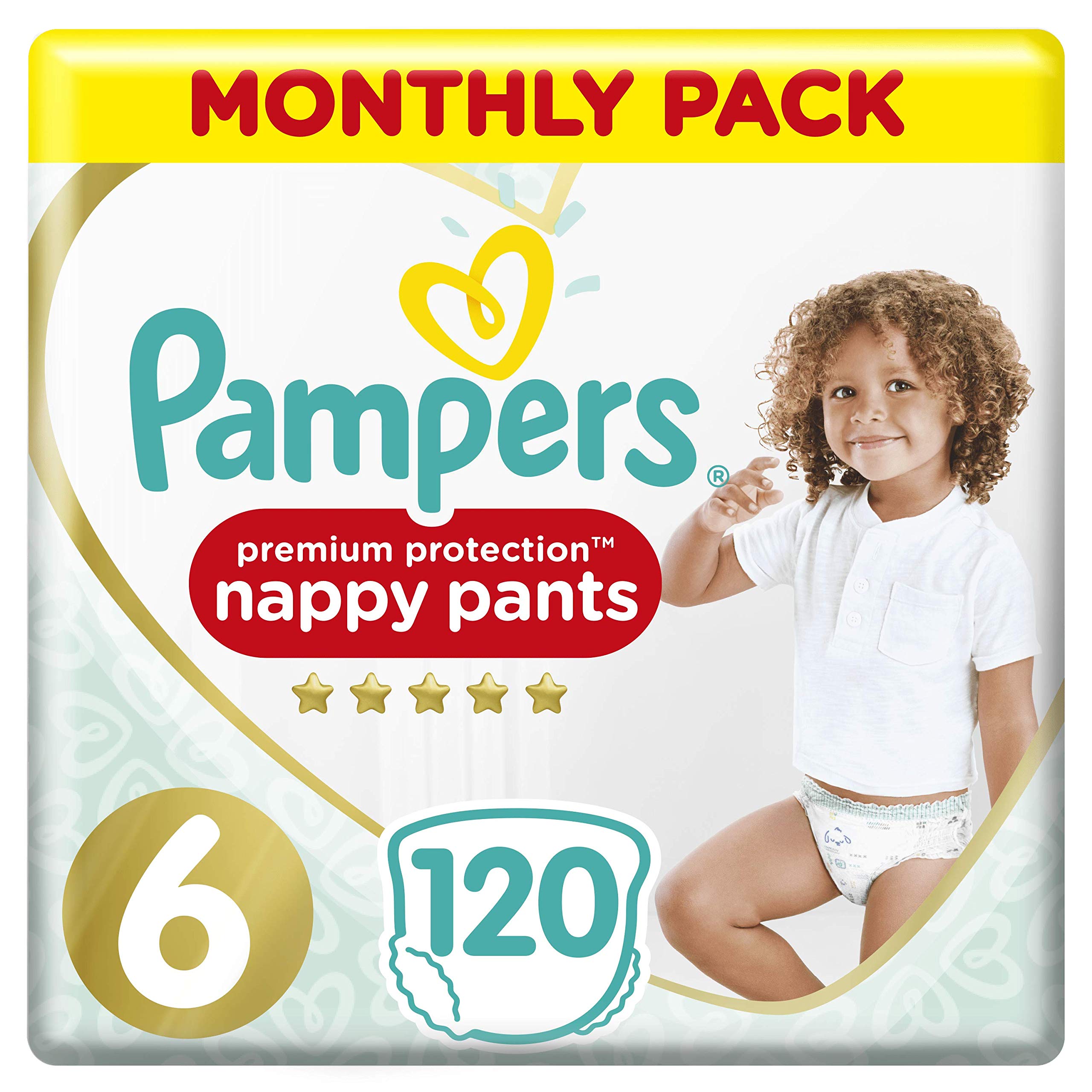 Pampers Premium Protection Pants Zestaw pieluch dla niemowląt, przyjazne dla skóry i łatwe do zakładania