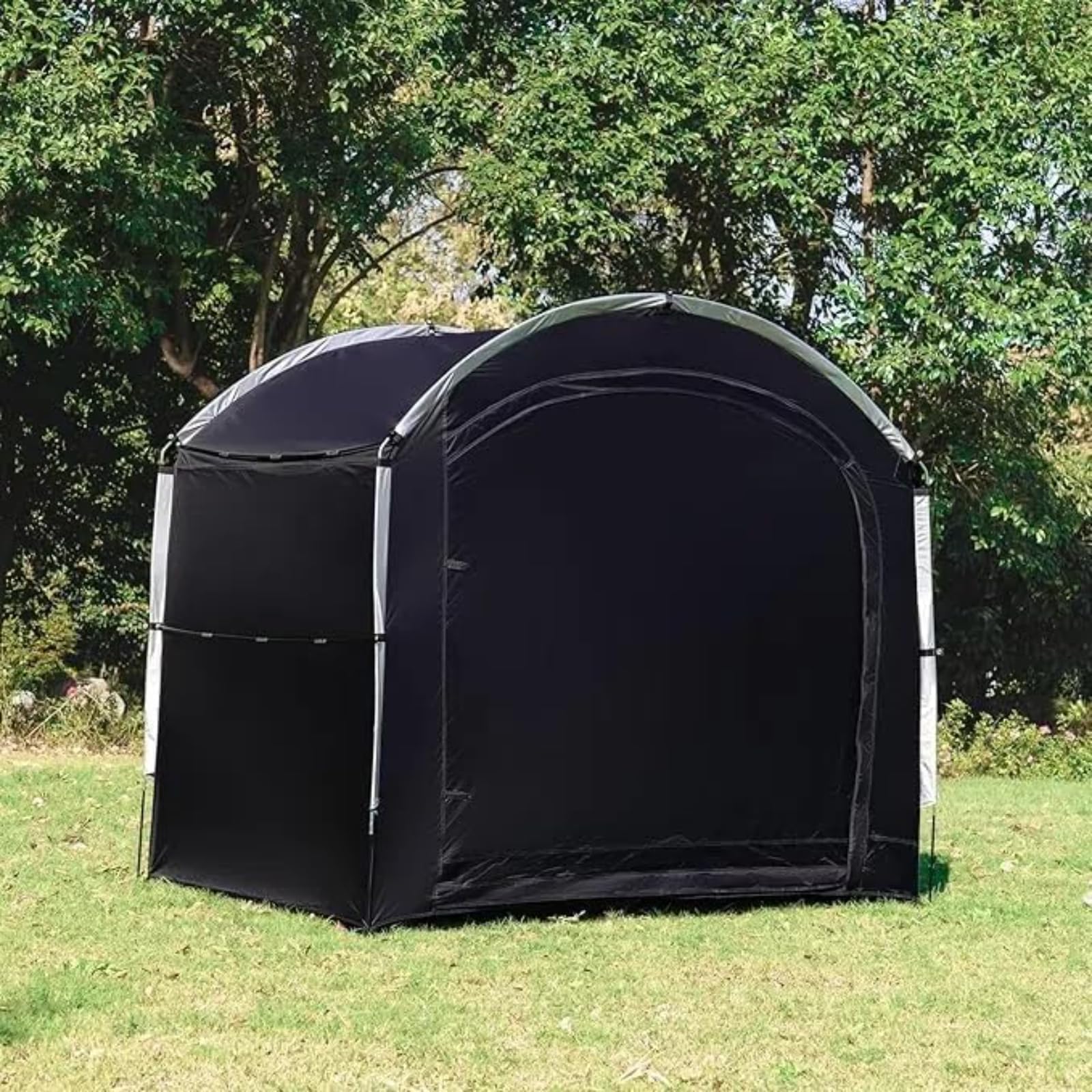 Abri de rangement pour vélo, abri de rangement portable extérieur pour vélo avec tissu Oxford 210D PU4000 imperméable pour 2/3/4/6/8 vélos, abri pour moto, outils de jardin, jouets, pelouse