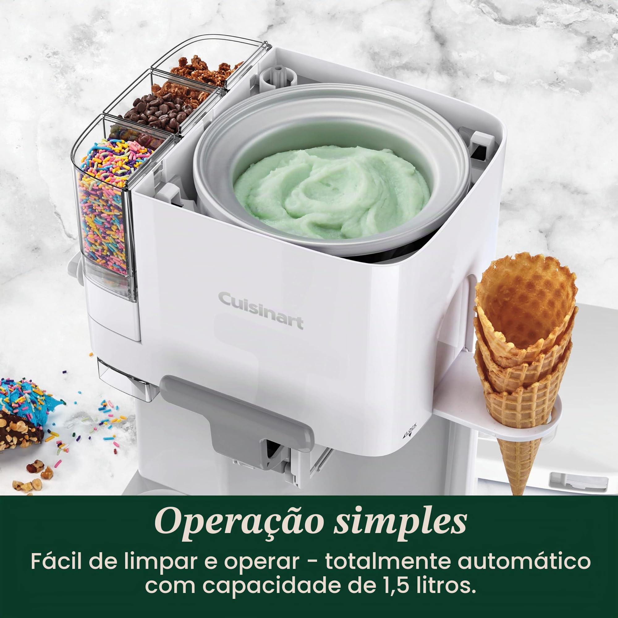 Cuisinart Mix It In ソフトクリームメーカー Cuisinart Máquina De Sorvete Soft Serve - Mix It In Ice Cream