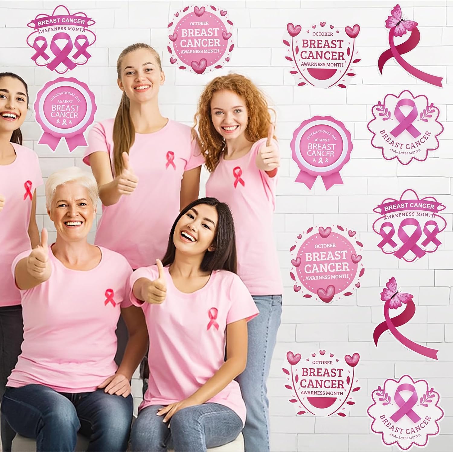 Meaningful Gift for Women’s Support and Awareness Events - Breast Cancer Awareness Decorations, 24PCS Pink Ribbon Hanging Swirls Ceiling Streamers, Hope & Support Hanging Cards - Image 6