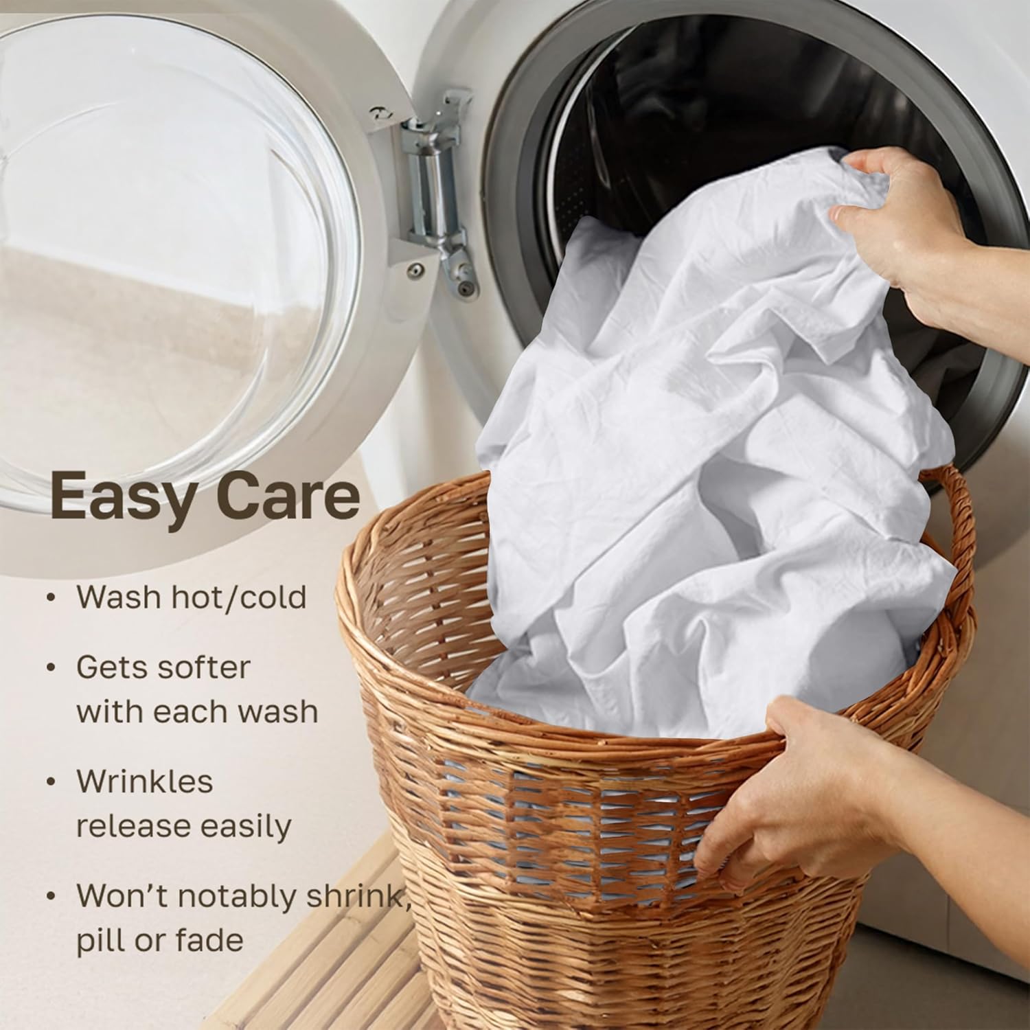 California Design Den 100% Egyptian Cotton Sheets King Size Set - Certified Authentic Luxury King Size Sheets Set, Deep Pockets, Soft Sateen Breathable & Durable Bedding - White - Image 6