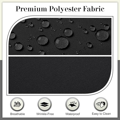 Miniatura 10 de cozyide Cojines para sillas de exterior, cojines de asiento de patio impermeables con correas ajustables, cojines cuadrados para sillas de patio