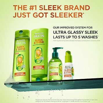 Garnier Fructis Smooth & Conditioner, Curly, Dry, Unmanageable Hair, 21 Florida Shine. Oz