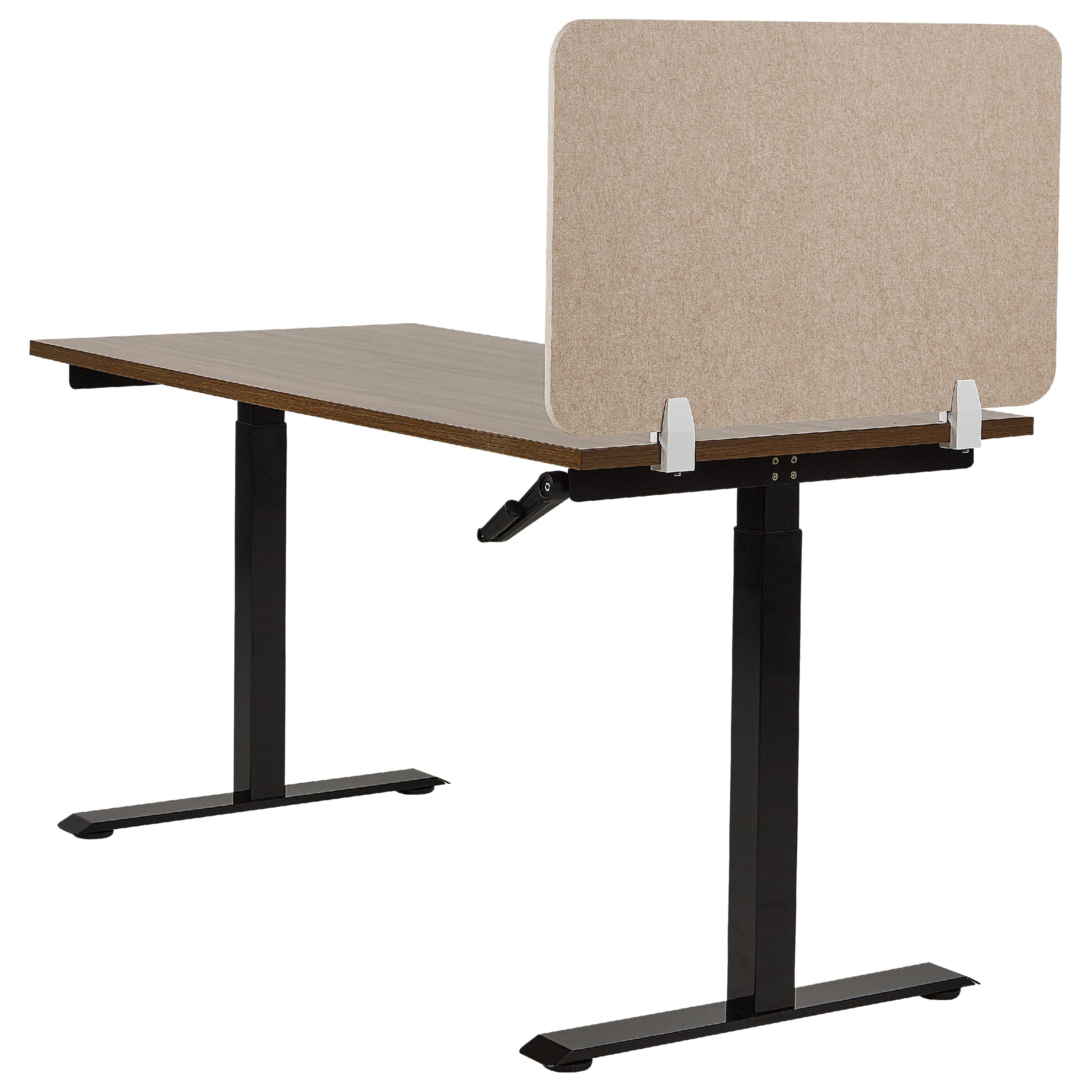 Beliani Panneau Séparateur de Bureau Acoustique et Visuel 80 x 50 cm en Polyester et Matériau Synthétique Beige Split