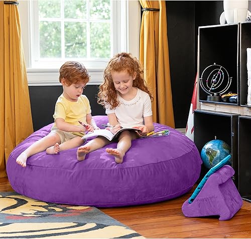 Miniatura 33 de Jaxx Cocoon - Puf de 4 pies y almohadilla de choque, color carbón Carbón vegetal,Agua,Negro -,Azul (Arándano),Camello,Chocolate,Fucsia,Lima,Color