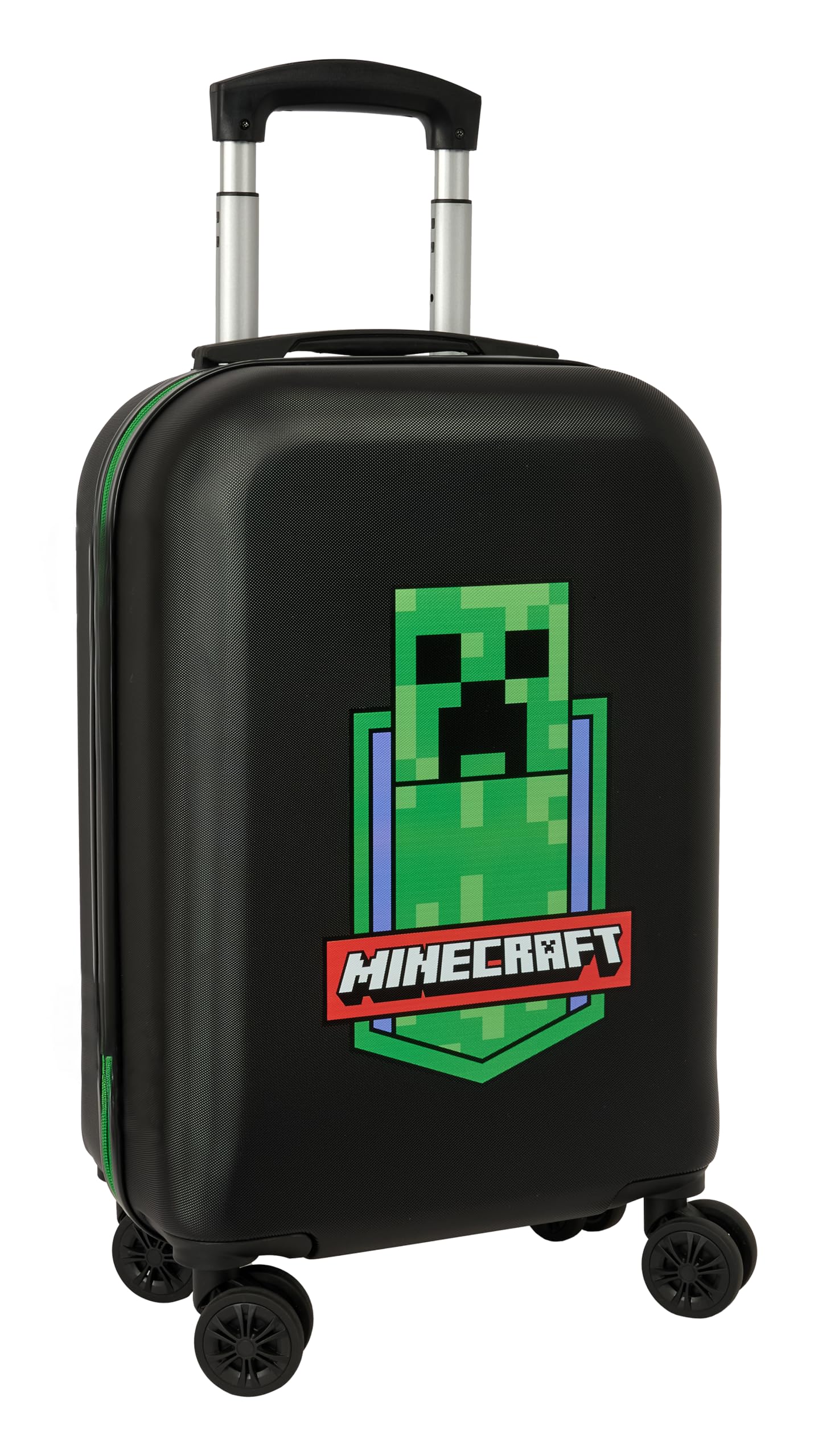Minecraft Kabinentrolley, 50,8 cm, Koffer mit Rädern, Sicherheitsschloss, Leichter Koffer, 34,5 x 20 x 55 cm