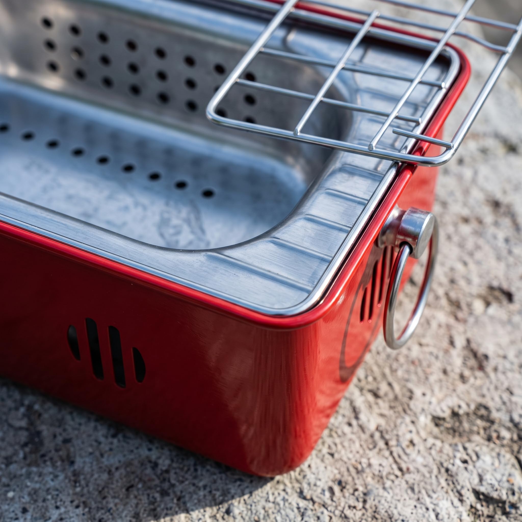 Grill a Carbone Portatile, Grill Barbecue in Metallo per Campeggio e Picnic, per Amici