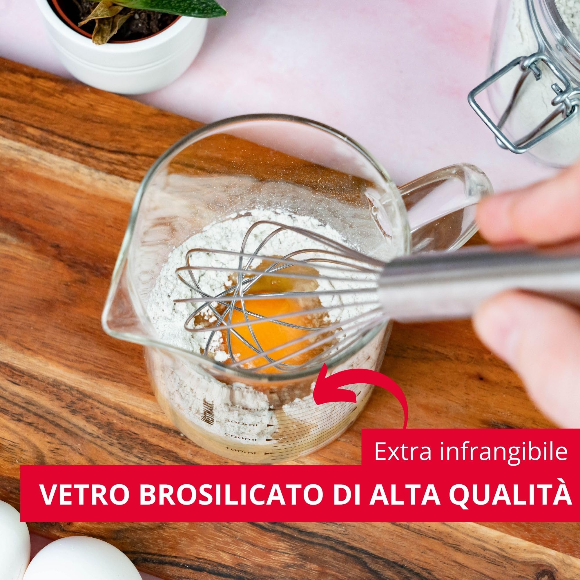 Westmark Brocca dosatrice in vetro - Ideale per misurare ingredienti per dolci e cottura, adatta a microonde, resistente alle temperature, manico ergonomico - 1,1 litri