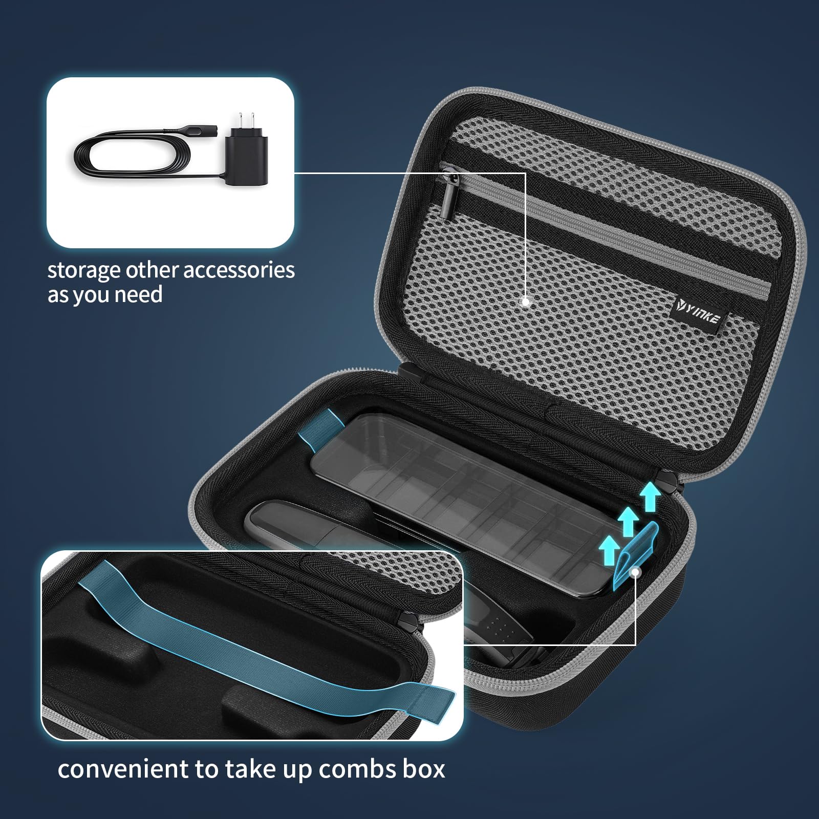 Yinke Custodia per Philips One Blade Face QP2520, QP2630, QP2530, QP2620 rasoio regolabarba, Custodia Protettiva Rigida per il Trasporto in Viaggio