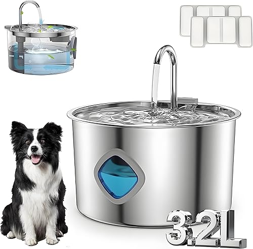Miniatura 1 de Pawdrate - Fuente de agua para perro, dispensador automático de agua para perros y gatos con bomba silenciosa, gran capacidad de 3.2 L, 3 modos de