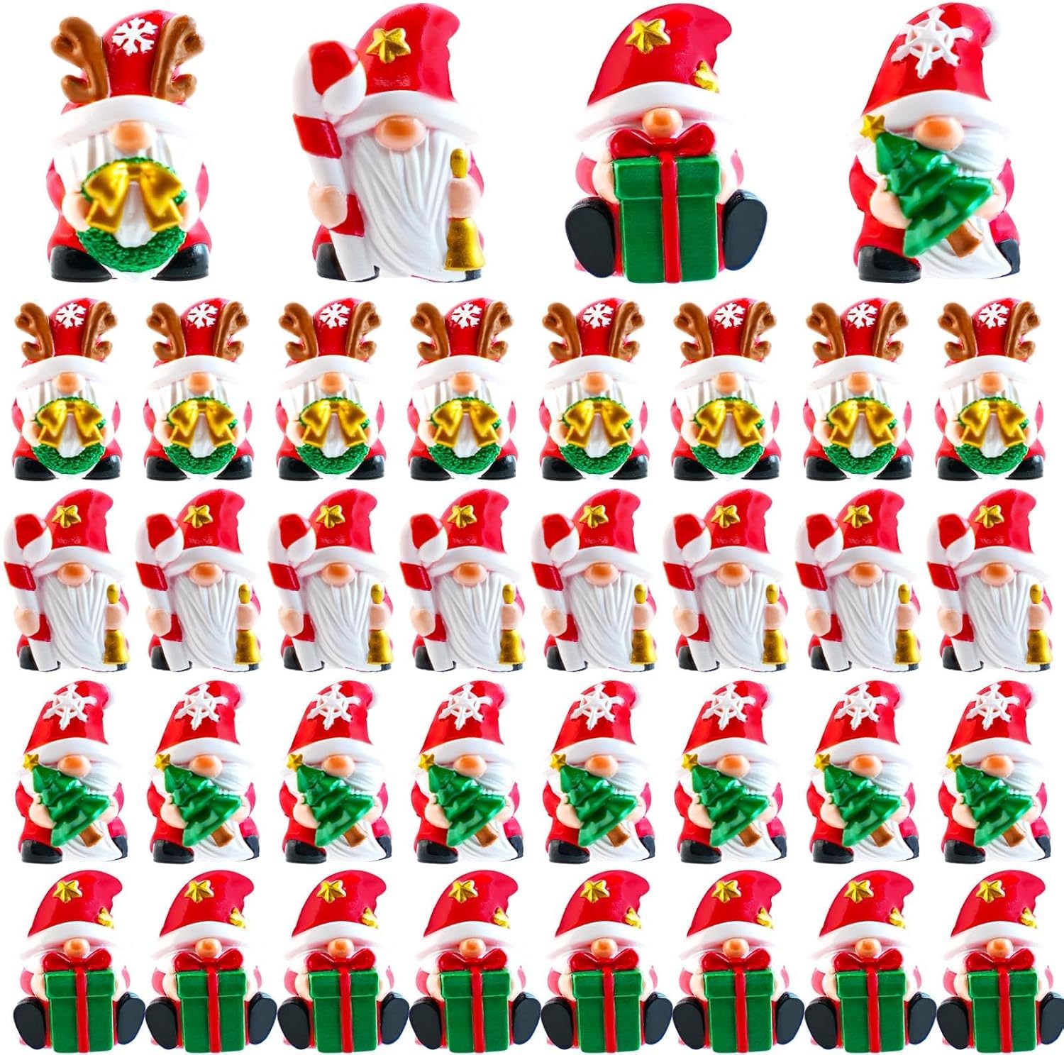 GW Box 40 Pcs Mini Christmas Figurines 4 Style