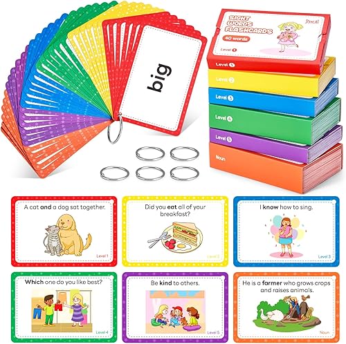 Miniatura 1 de Sight Words - Tarjetas didácticas para niños con imágenes y frases  329 juegos de palabras grandes Dolch & Fry para niños de 3 a 9 años de edad