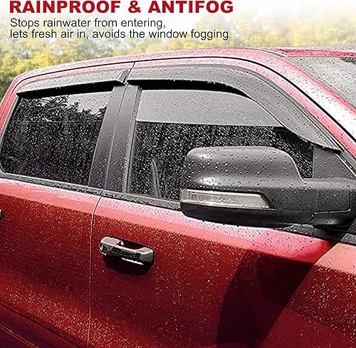 Miniatura 3 de ALAVENTE Deflectores de ventana laterales para Toyota Tacoma 2016-2022, protector de visera de lluvia de viento para Tacoma, paquete de 4