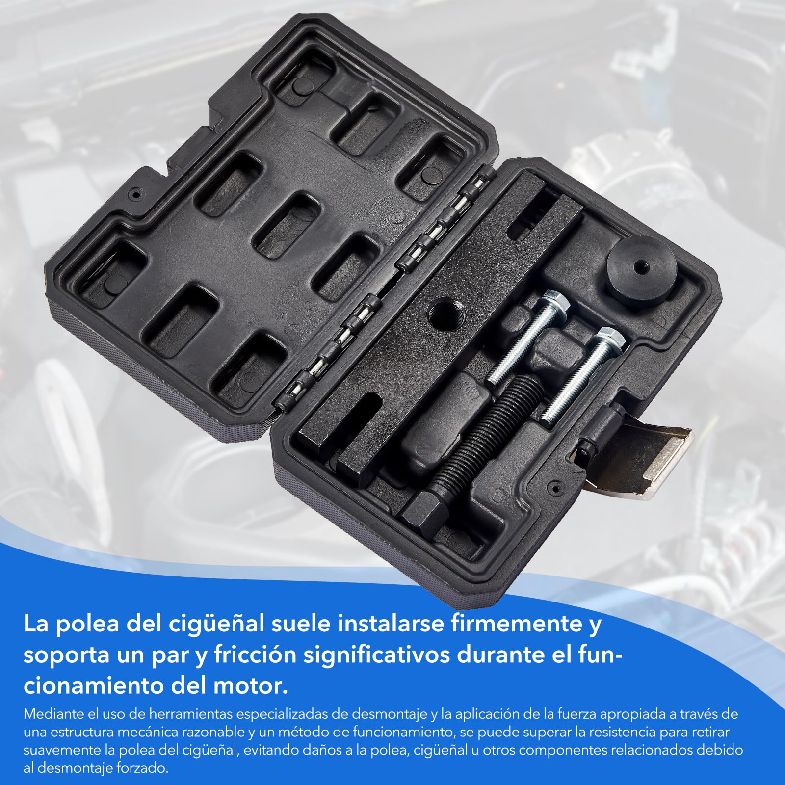 CarBole Herramienta de Extracción de Pola del Cigüeñal para Ford 2.0 EcoBlue TDCi - Compatível con Transit Custom/Tourneo Custom AWD/FWD/RWD (2016+)