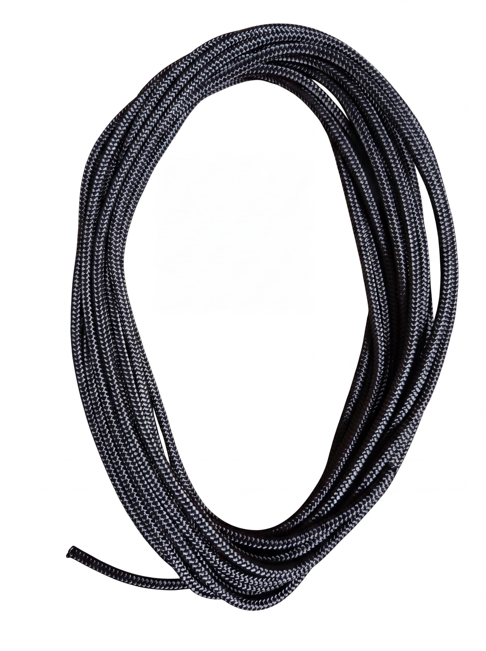 Hunters Saddlery 6mm Double Braid Polyester Rope All-Weather Multi-Use (Black, 10m)