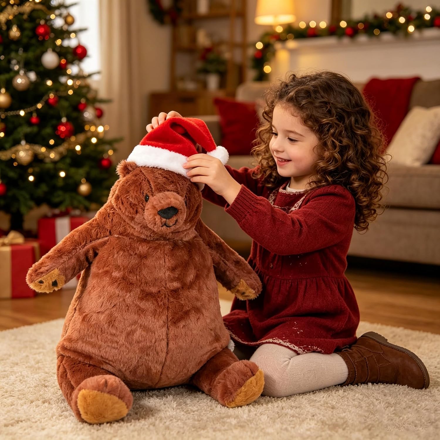 Giant DjungelskogBear, Giant Teddy Bear, Large Teddy Bear, Giant Stuffed Animal, All Ages Gift for Children/Girlfriend/Valentine's Day/Christmas/Birthday/Party Decorations (100cm/39.3 Inch)