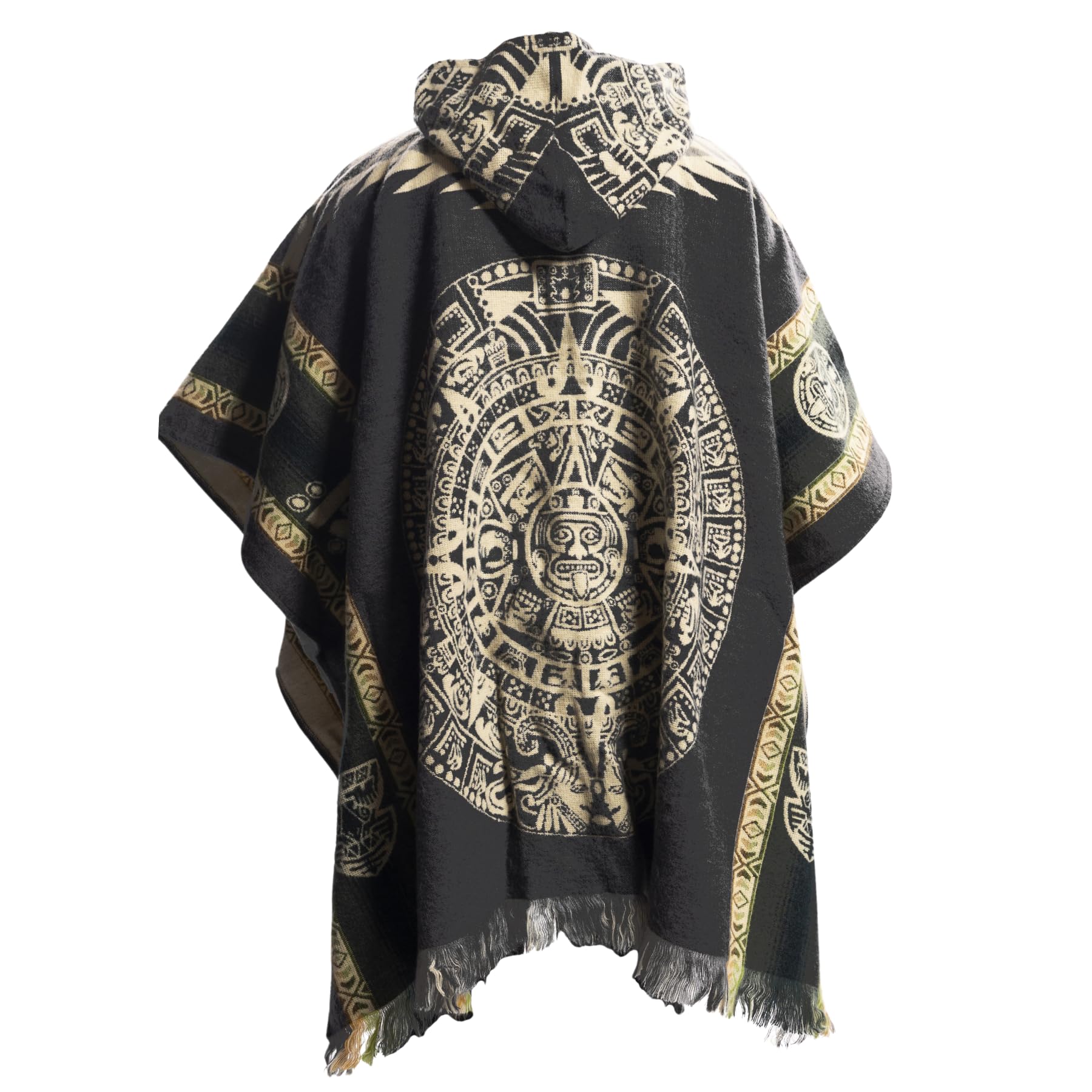 Gamboa Premium Alpaca Poncho Mexicano Hombre Manta Polar Abrigo Otoño Invierno Hecho en Ecuador