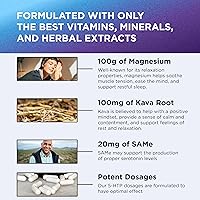 Vista 5 de 200 mg 5-HTP Elite con extracto de raíz de kava, magnesio y SAM-e para mantener un sueño normal y saludable y crear una sensación de bienestar